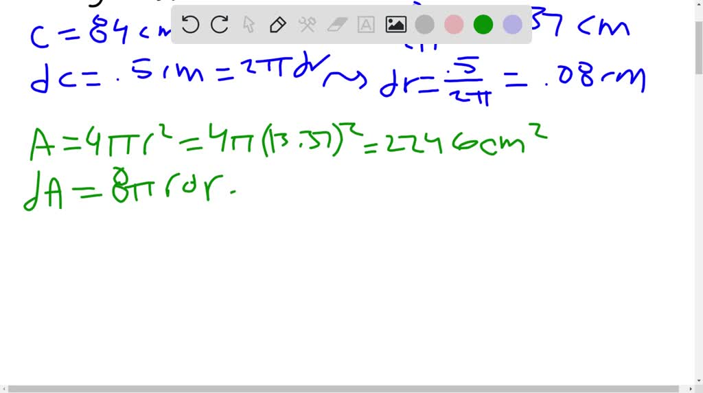 solved-the-circumference-of-a-sphere-was-measured-to-be-84-cm-with