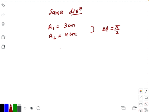 a-sinusoidal-wave-travelling-in-the-same-direction-have-amplitudes-of-3-mathrmcm-and-4-mathrmcm-and-