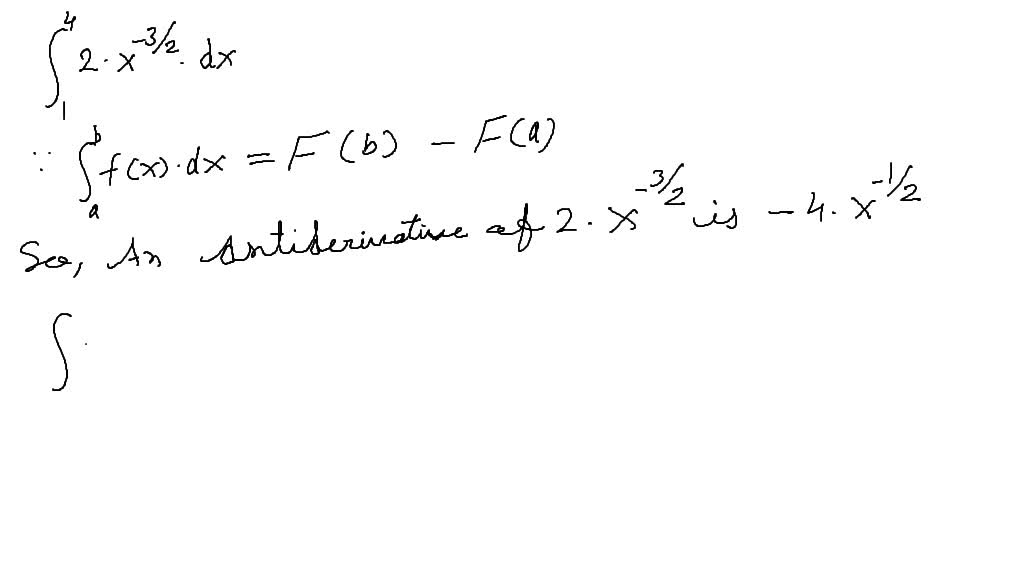 solved-evaluate-the-definite-integral-int-1-4-2-x-3-2-d-x