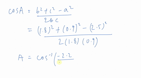 use-the-law-of-cosines-to-solve-the-triangle-round-your-answers-to-two-decimal-places-a25-quad-b18-q