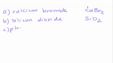 SOLVED:Write the chemical formula for each of the following compounds