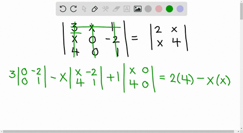 expand-the-determinants-and-solve-for-x-leftbeginarrayrrr-3-x-1-x-0-2-4-0-1-endarrayrightleftbeginar