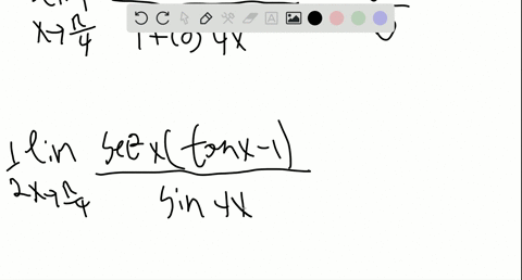 calculate-lim-_x-rightarrow-pi-4-fracsec-2-x-2-tan-x1cos-4-x