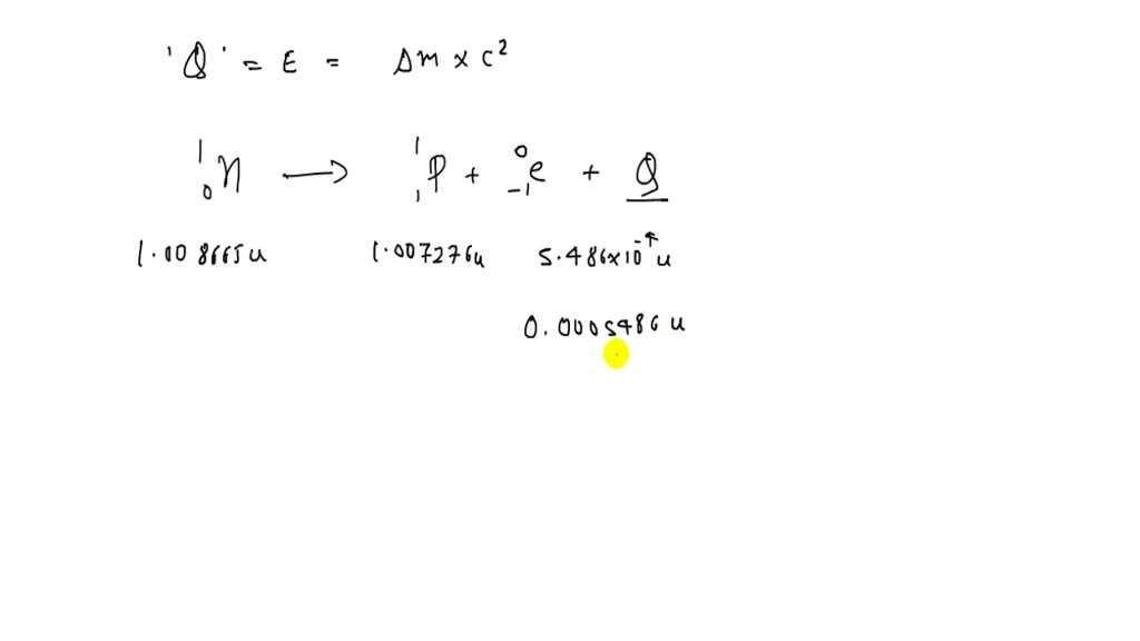 Calculate the Q value for tritium beta decay. | Numerade