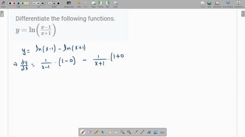 differentiate-the-following-functions-yln-leftfracx-1x1right