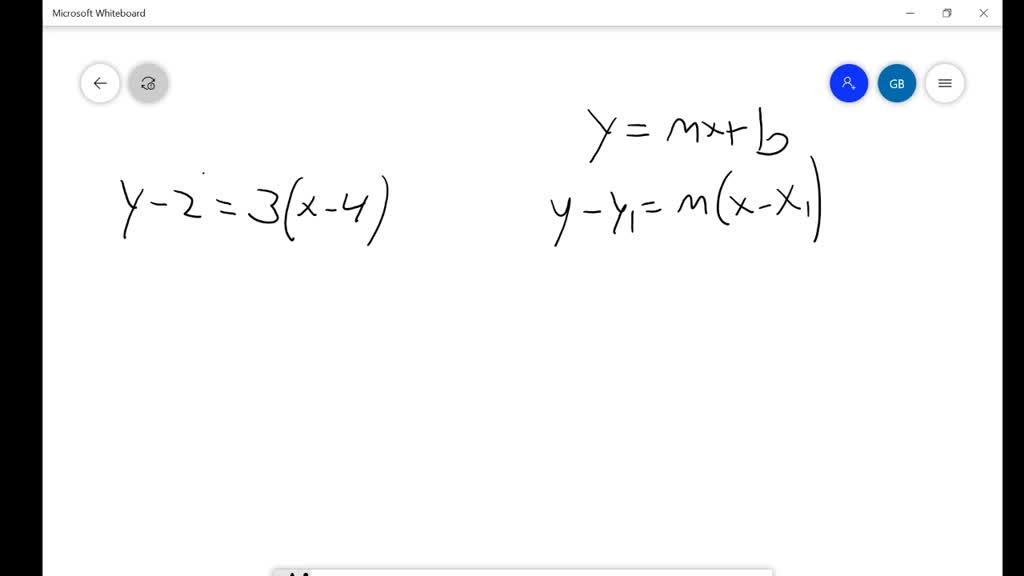 SOLVEDExplain how to derive the slopeintercept form of a line's equation, y=m x+b, from the
