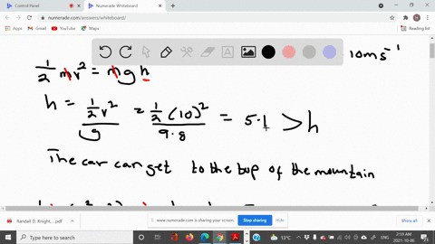 SOLVED:IA 1500 kg car is approaching the hill shown in Figure P 10.30 ...