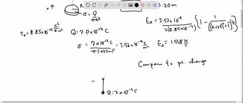 a-uniformly-charged-disk-like-the-disk-in-fig-2125-has-radius-250-cm-and-carries-a-total-charge-of-7