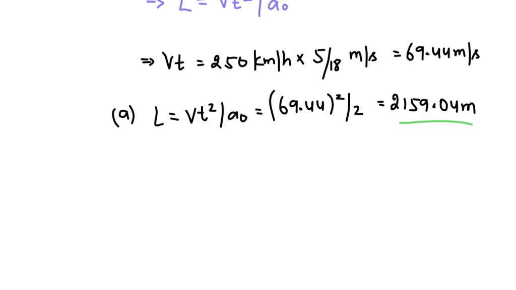 On its takeoff roll, the airplane starts from rest and accelerates according to $a=a_{0}-k v^{2},$ where $a_{0}$ is the constant acceleration resulting from the engine thrust and $-k v^{2}$ is the acceleration due to aerodynamic drag. If $a_{0}=2 \mathrm{m} / \mathrm{s}^{2}, k=0.00004 \mathrm{m}^{-1}$
and $v$ is in meters per second, determine the design length of runway required for the airplane to reach the takeoff speed of $250 \mathrm{km} / \mathrm{h}$ if the drag term is $(a)$ excluded and
(b) included