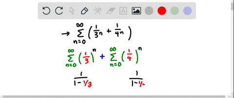 find-the-sum-of-the-convergent-series-sum_n0inftyleftfrac13nfrac14nright