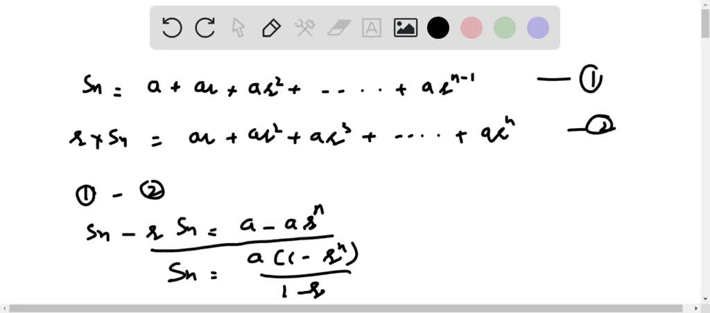 SOLVED:Derive the formula (1.4) for the sum Sn of the geometric ...