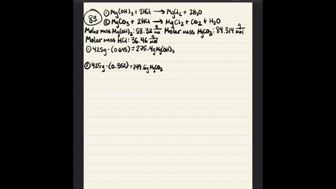 how-many-grams-of-hcl-are-consumed-in-the-reaction-of-425-mathrmg-of-a-mixture-containing-352-mathrm
