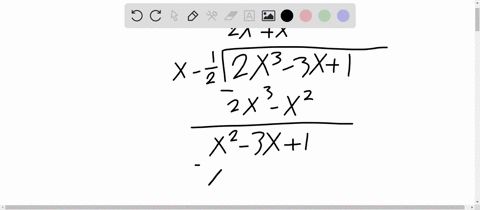 use-synthetic-division-to-perform-the-indicated-division-left2-x3-3-x1right-divleftx-frac12right