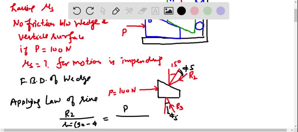 A 200 -N Block Rests As Shown On A Wedge Of Negligible Weight. The ...