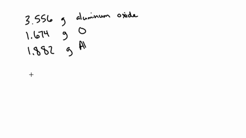 a-3556-g-sample-of-a-pure-aluminum-oxide-decomposes-under-high-heat-to-produce-1674-mathrmg-of-oxyge
