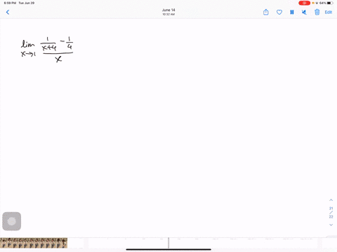 find-the-limit-lim-_x-rightarrow-1-fracfrac1x4-frac14x