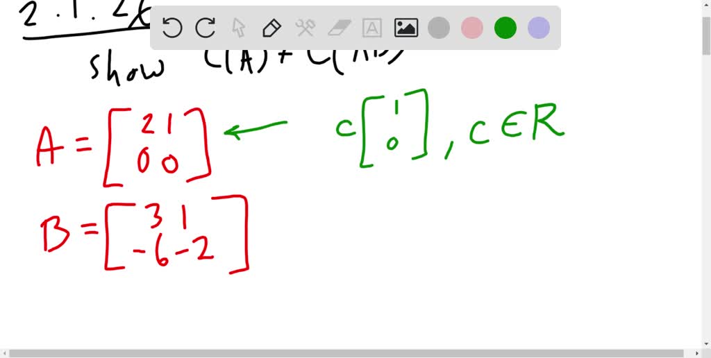 SOLVED:The Columns Of A B Are Combinations Of The Columns Of A. This ...