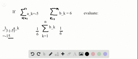 suppose-that-sum_k1n-a_k-5-and-sum_k1n-b_k6-find-the-values-of-a-sum_k1n-3-a_k-b-sum_k1n-fracb_k6--2