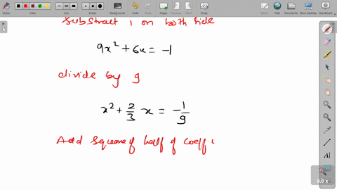 solve-the-given-quadratic-equations-by-completing-the-square-9-x26-x10