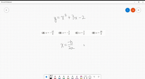 multiple-choice-what-is-the-axis-of-symmetry-of-the-graph-of-yx23-x-2-beginaligned-aquad-x-frac174-b