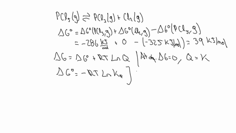 SOLVED:(a) Calculate ΔG^∘ and KP for the following equilibrium reaction ...