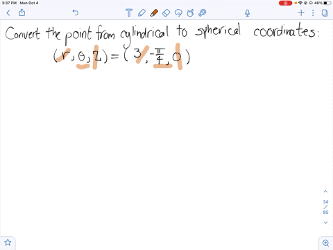 convert-the-point-from-cylindrical-coordinates-to-spherical-coordinates-3-pi-40