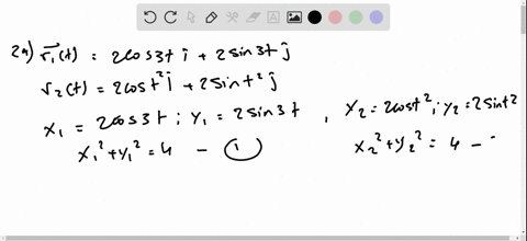 Solved Two Particles Move In The X Y Plane At T