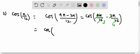 Trigonometric identities Find the exact value of cos(π/ 12) | Numerade