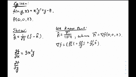 show-that-a-unit-normal-to-the-surface-x3-y3y-z20-at-002-is-given-by-n1-sqrt2i-k