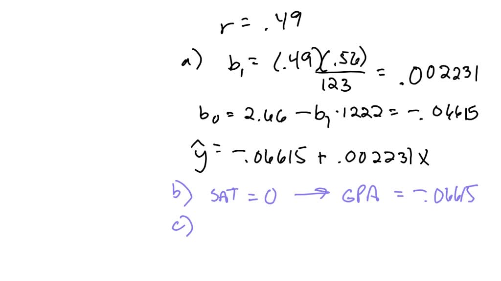 The following equation was used to predict the firstyear grade point