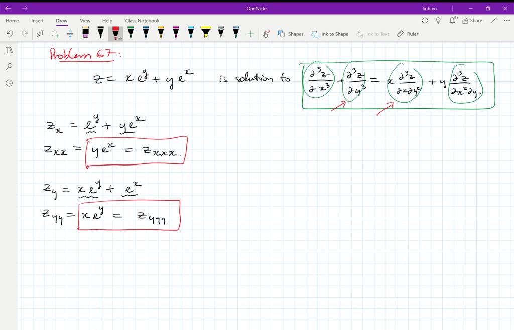 Show That The Function Z X E Y Y E X Is A Solution Of The Equation 3