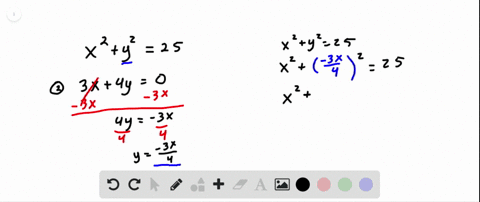 solve-each-nonlinear-system-of-equations-for-real-solutions-leftbeginaligned-x2y2-25-3-x4-y-0-endali