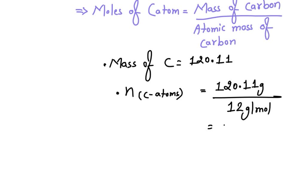 SOLVED:Suppose you have 120.11 g of carbon atoms. (a) How many moles of ...