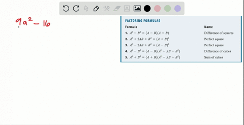 21-28-use-a-factoring-formula-to-factor-the-expression-9-a2-16