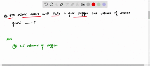 ozone-reacts-with-mathrmh_2-mathrmo_2-to-give-oxygen-one-volume-of-ozone-gives-1-one-volume-of-oxyge