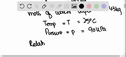 a-room-contains-65-mathrmkg-of-dry-air-and-043-mathrmkg-of-water-vapor-at-25circ-mathrmc-and-90-math