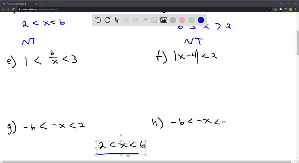 Solved If 2 X 6 Which Of The Following State