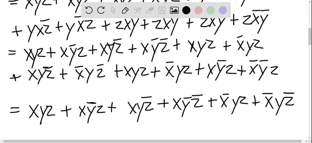 Solved I Have To Solve Boolean Expression By Complete Sum Of Products And Ia M Stuck Below Is What I Have Got E X Y Z X Ya Z Y Za E X Y Z X Ya Z Y Za Xy Xza Ya Zza E Xy Z Za X Y Ya Za Ya X Xa Zza E Xyz Xyza Xyza Xya Za Ya