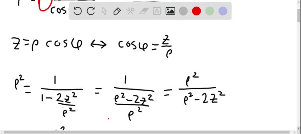 ⏩SOLVED:Spherical to rectangular Convert the equation ρ^2=-sec2… | Numerade
