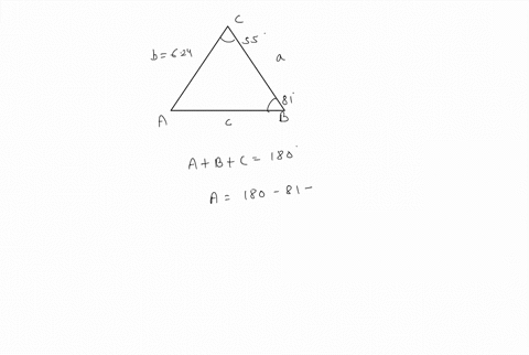 round-your-final-answers-to-one-decimal-place-if-angle-b81circ-angle-c55circ-and-b624-mathrmcm-find-