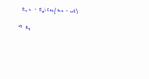 a-linearly-polarized-electromagnetic-wave-given-as-mathrme_r-e_e-i-cos-k-z-omega-t-is-incident-norma