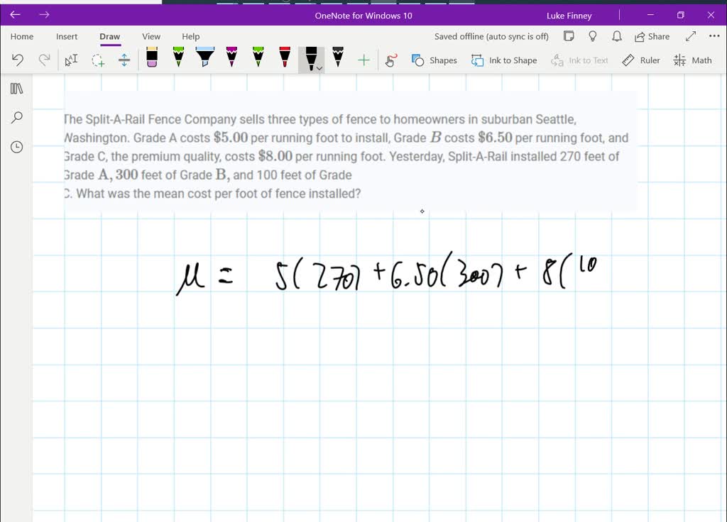 SOLVEDThe SplitARail Fence Company sells three types of fence to
