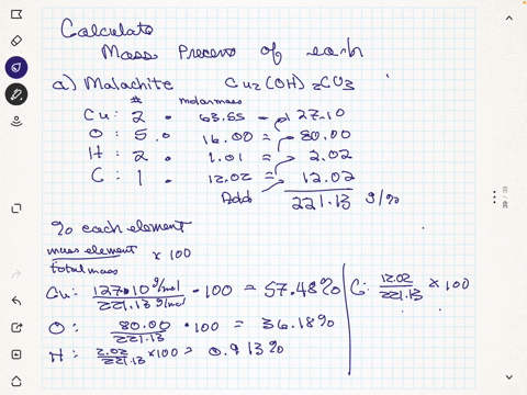 calculate-the-mass-percent-composition-of-each-of-the-following-substances-a-malachite-a-copper-co-2