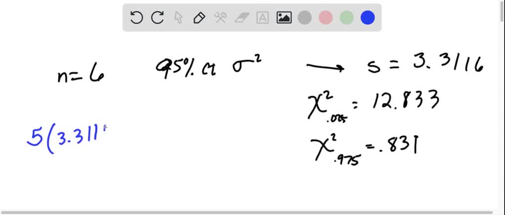 SOLVED:A random sample of n=6 observations from a normal distribution ...
