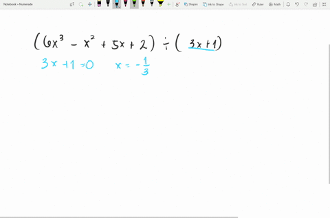 use-synthetic-division-to-find-the-quotient-left6-x3-x25-x2right-div3-x1