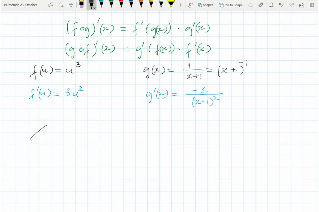 Solved Find The Derivatives Of F G X And G F X F U U 3 Quad U G X Frac 1 X 1