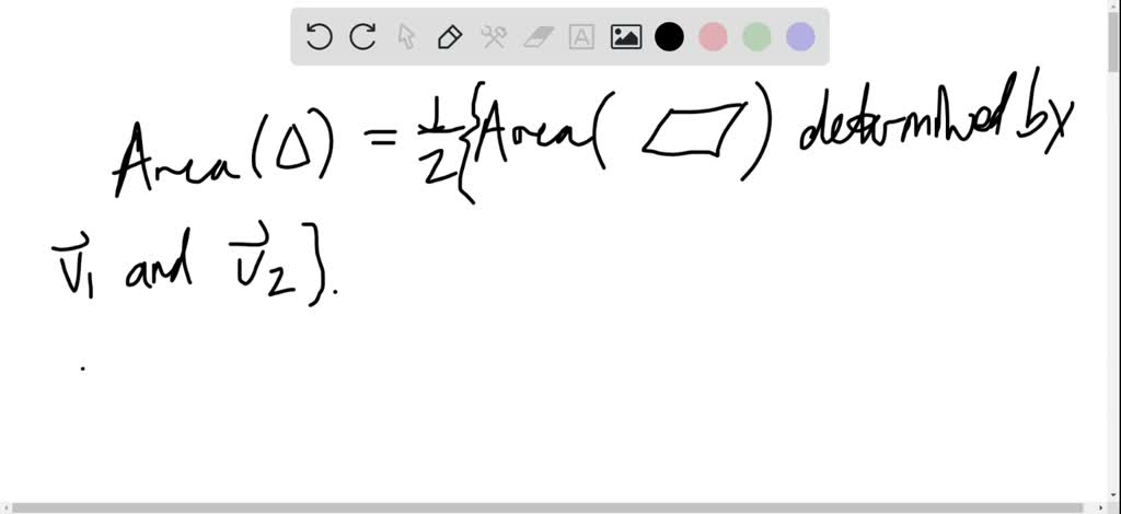 area of triangle whose vertices are formula