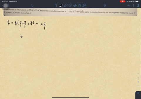 an-electron-has-an-initial-velocity-of-120-hatmathrmj150-hatmathrmk-mathrmkm-mathrms-and-a-constant-
