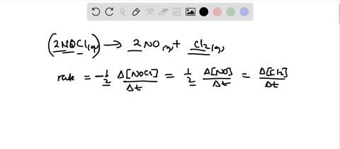 the-reaction-described-by-the-equation-2-mathrmnoclg-rightarrow-2-mathrmnogmathrmcl_2g-was-studied-a