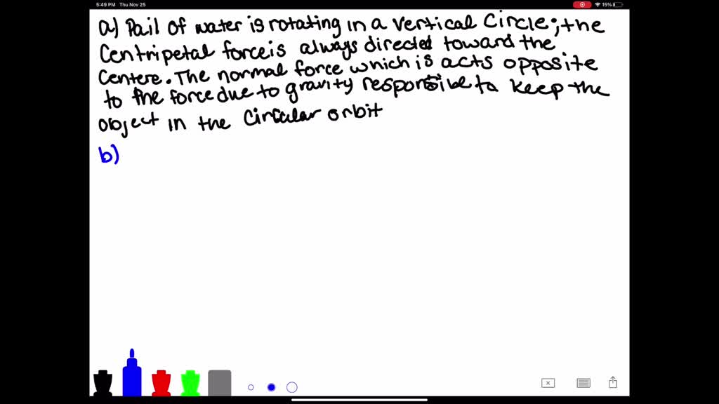 SOLVEDA pail of water is rotated in a vertical circle of radius 1.00 m